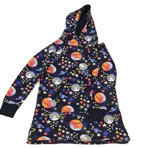 Spotted Zebra‎ Kids Space Planets Stars Astronomh Hoodie Dress Size medium (8)